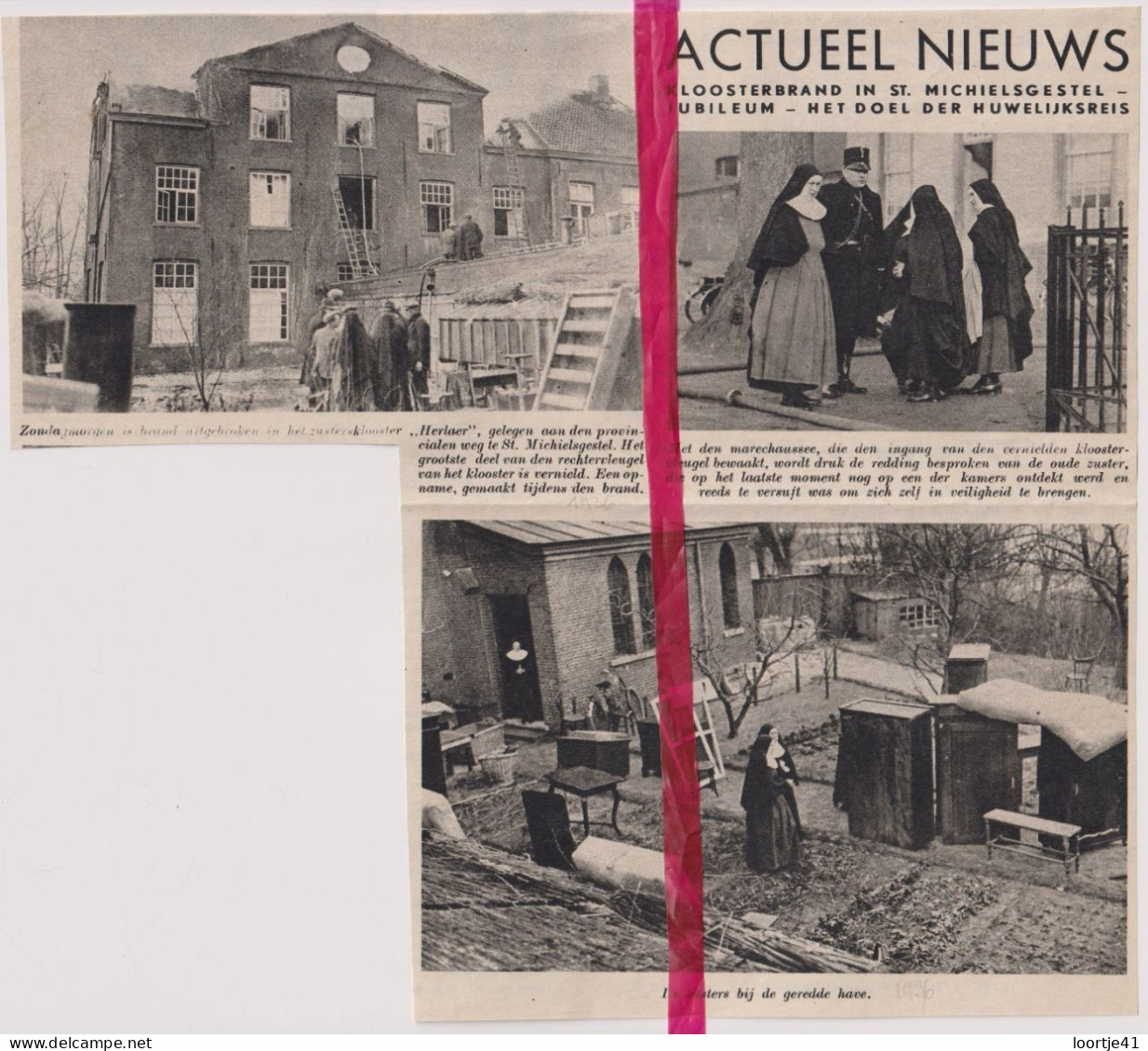 Sint Michielsgestel - Brand In Klooster - Orig. Knipsel Coupure Tijdschrift Magazine - 1936 - Unclassified