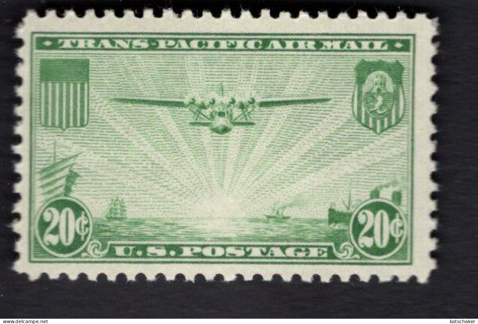 2020970063 1937 SCOTT C21 (XX)  POSTFRIS MINT NEVER HINGED - THE "CHINA CLIPPER" OVER THE PACIFIC - 1b. 1918-1940 Unused