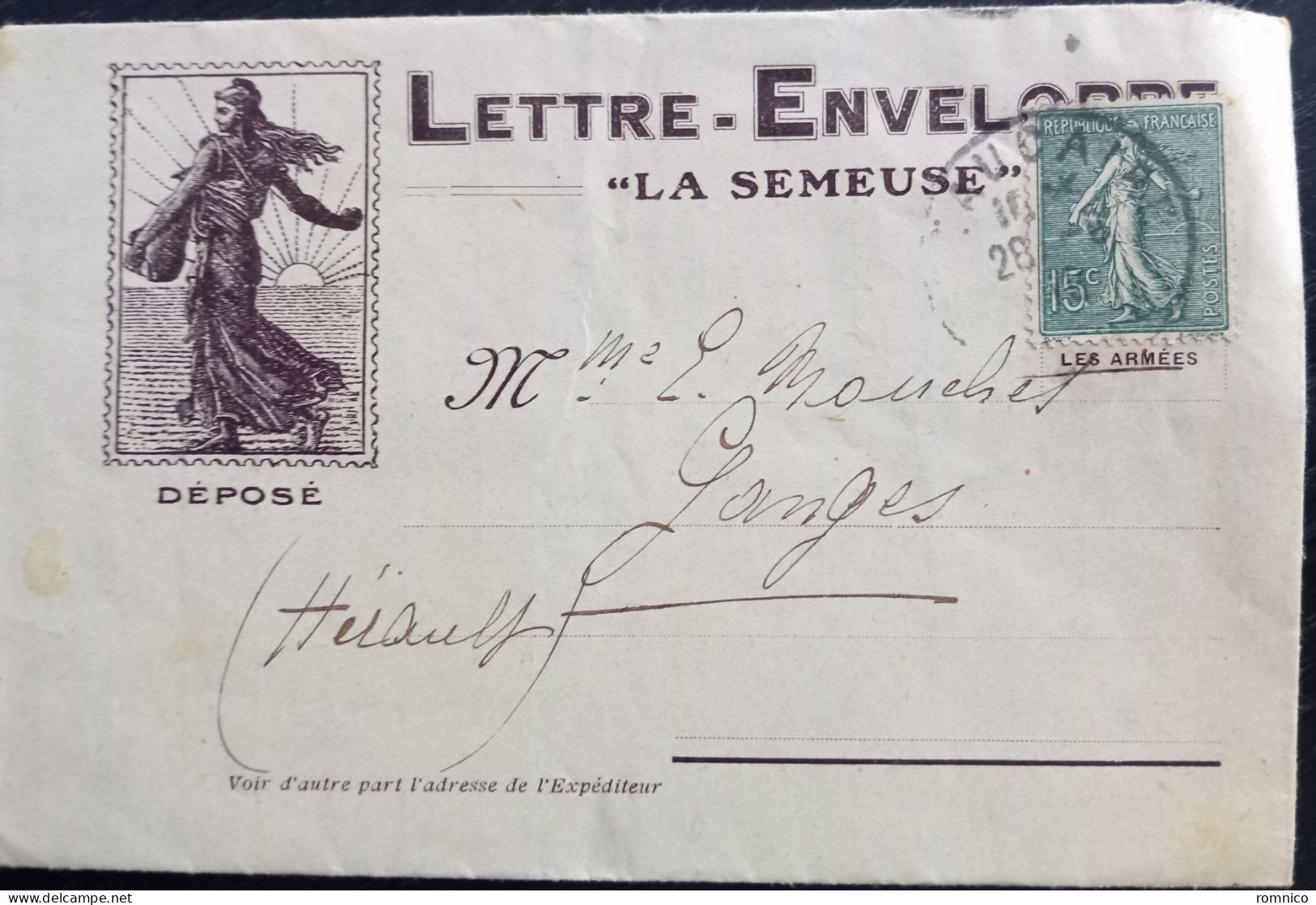 Lot De 2 Cartes Lettres Publicitaires La Semeuse Casques - Autres & Non Classés