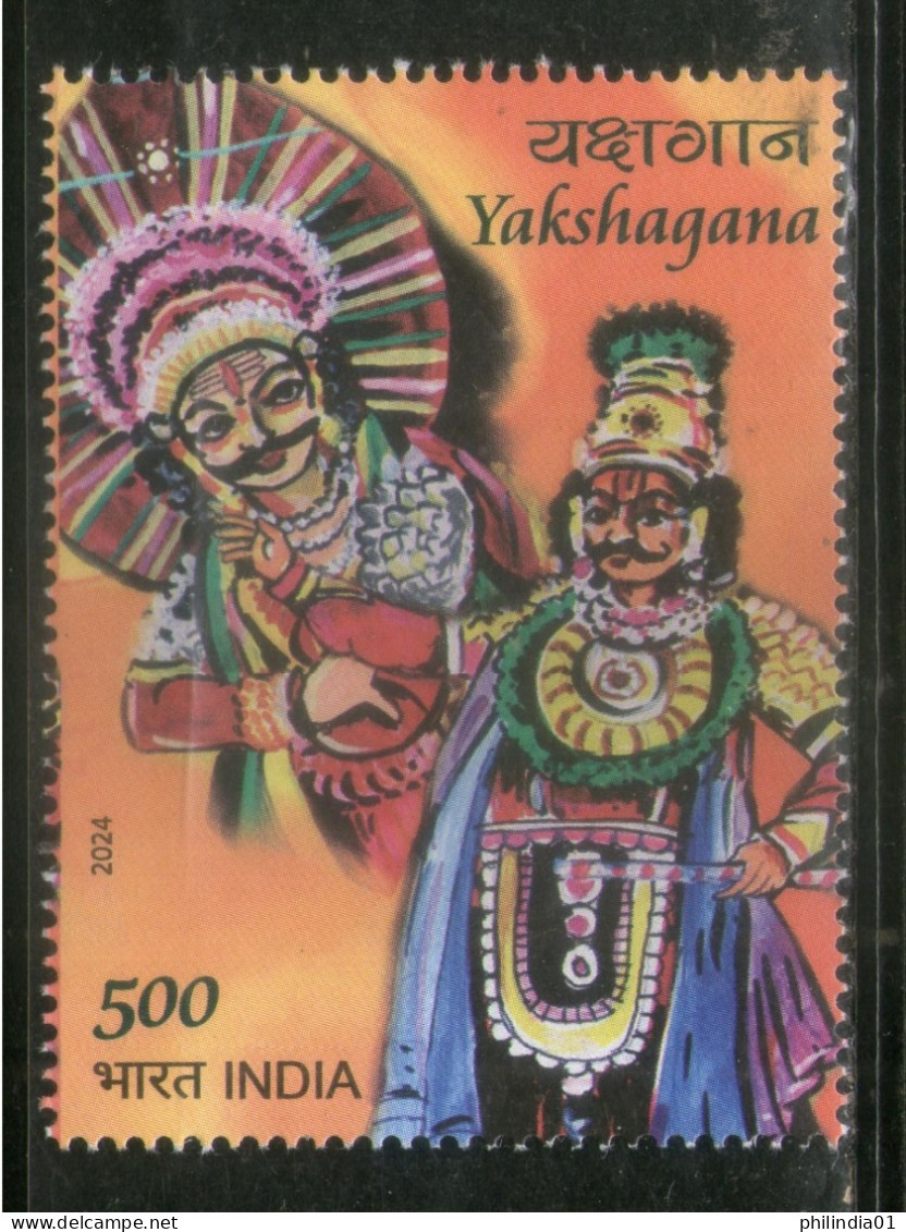 India 2024 Yakshagana Folk Dance Costume 1v MNH - Tanz