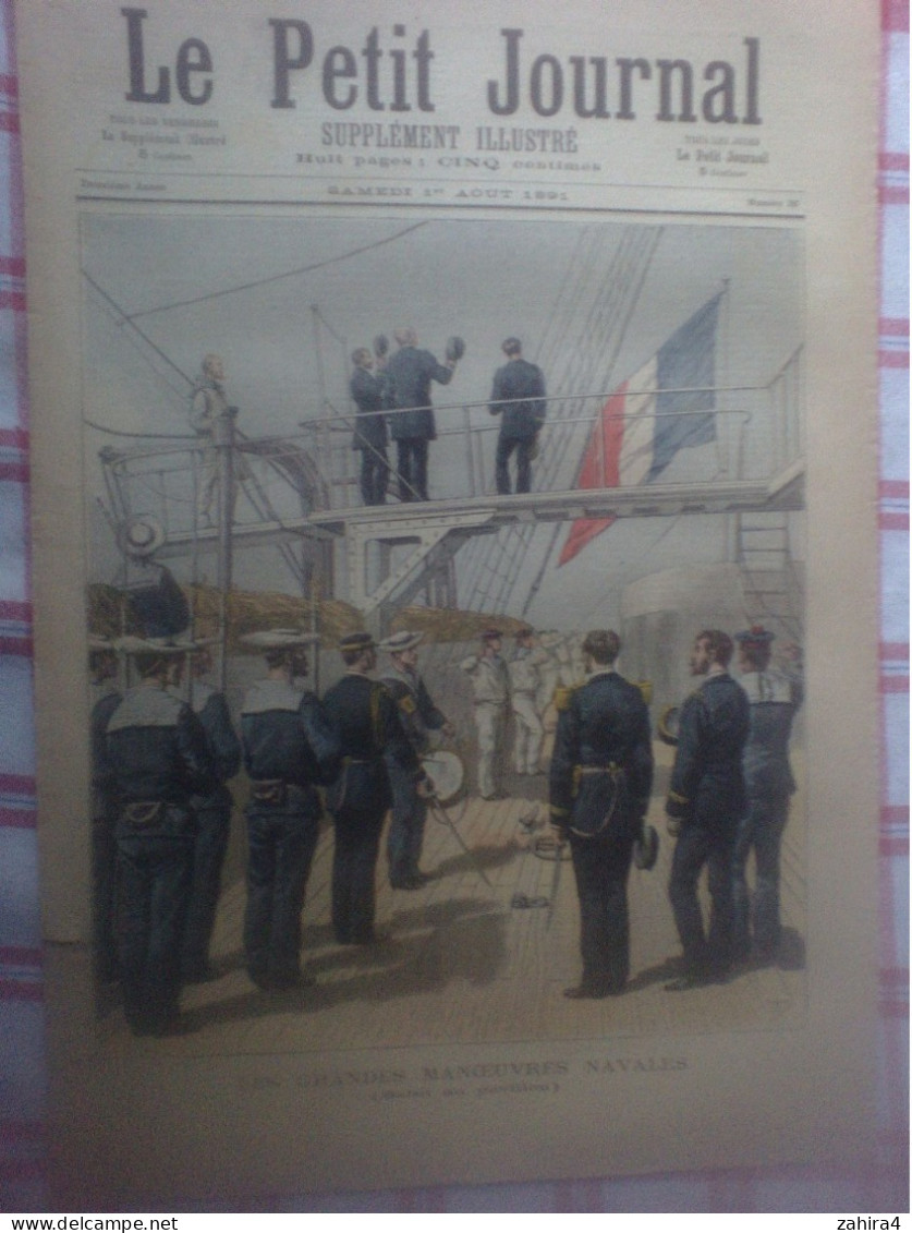 Le Petit Journal N36 Grande Manoeuvre Naval Salut Au Pavillon Arlequin Colombine Vollon Fils Chanson Le Sauveteur Nadaud - Revues Anciennes - Avant 1900