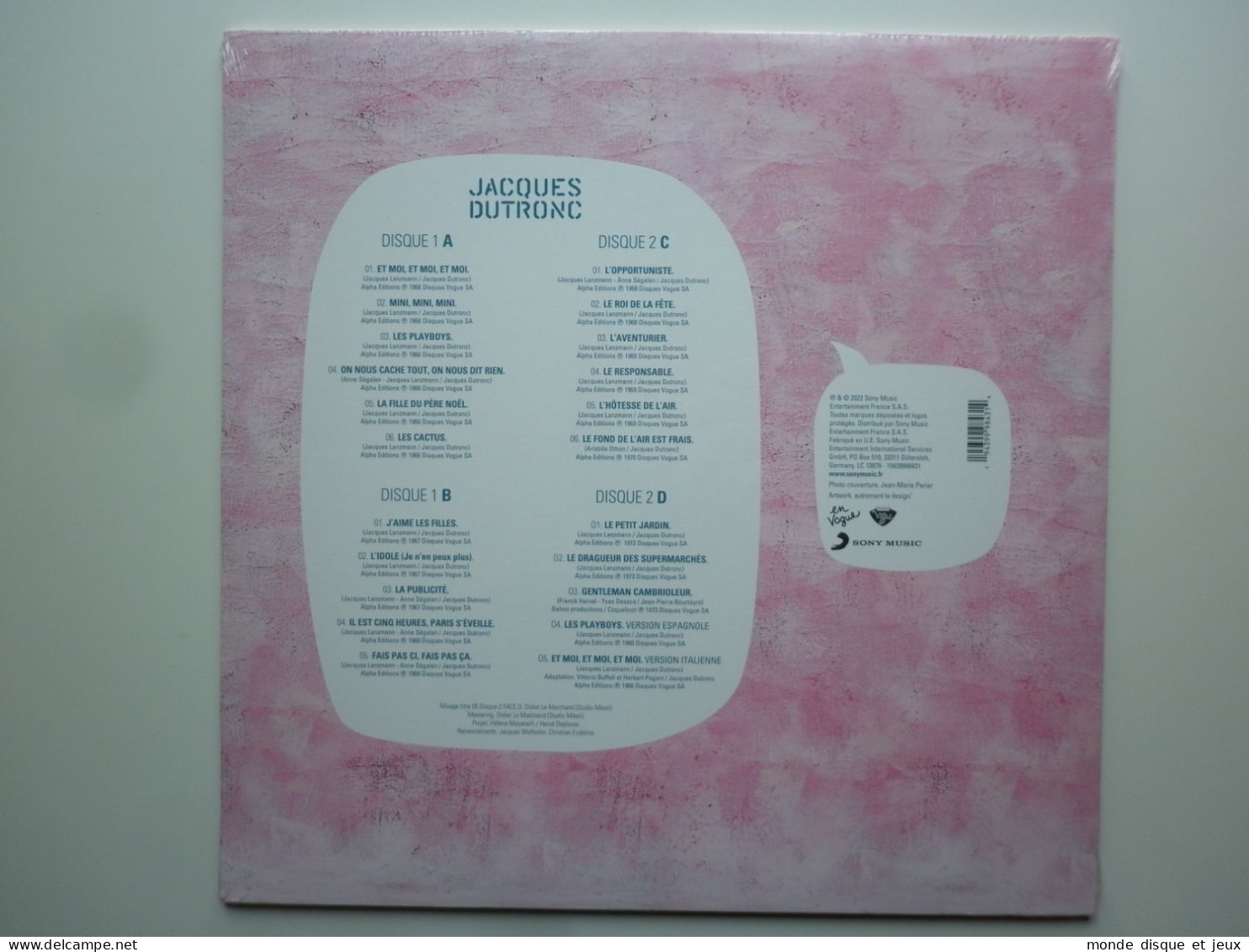 Jacques Dutronc Album Double 33Tours En Vogue Réédition - Other - French Music