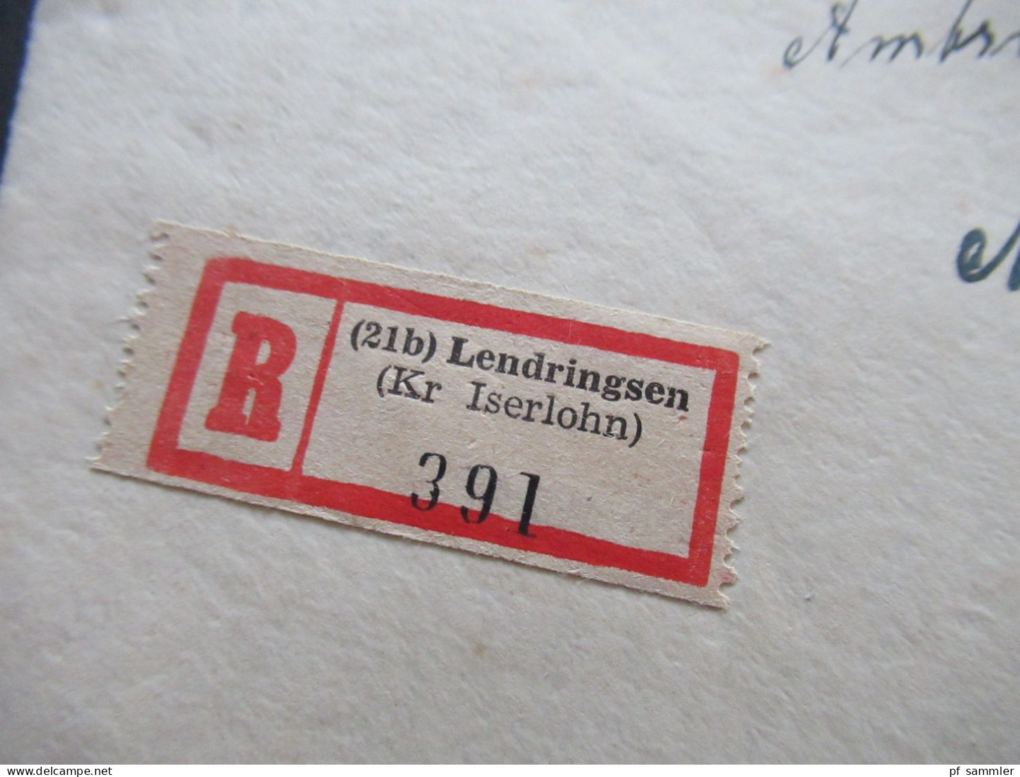 BRD 1953 Posthorn Nr.135 EF Tagesstempel Und Einschreiben Lendringsen (Kreis Iserlohn) Nach Menden Gesendet - Covers & Documents