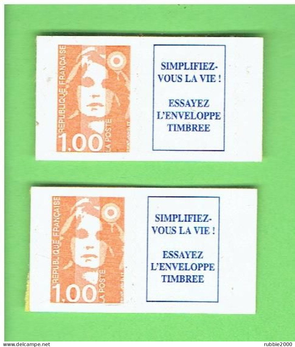 LOT 2 X MARIANNE DU BICENTENAIRE / 1996 - 1 F. + VIGNETTE # 3009a ** - Unused Stamps