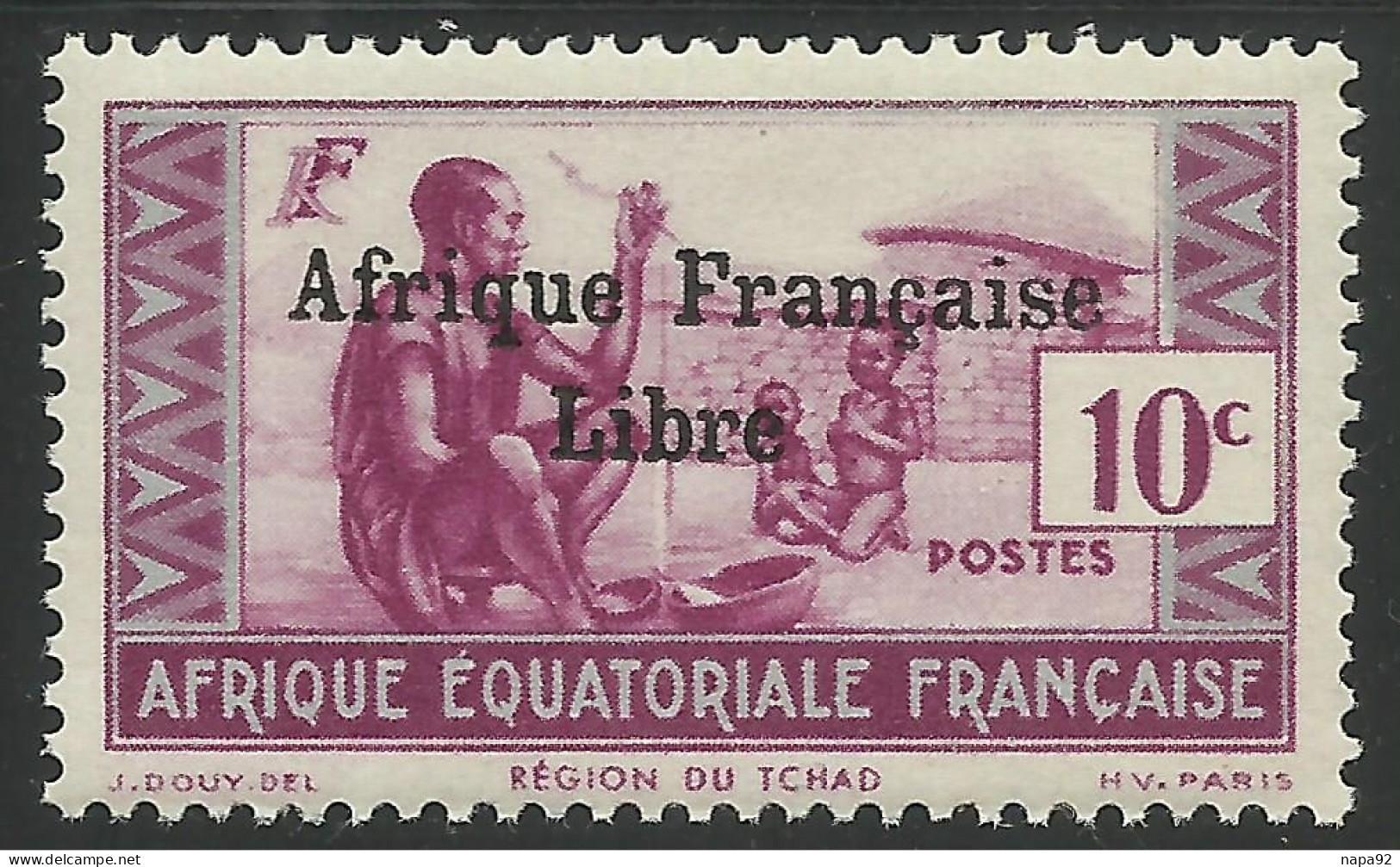 AFRIQUE EQUATORIALE FRANCAISE - AEF - A.E.F. - 1941 - YT 160** - 2ème TIRAGE - Ongebruikt