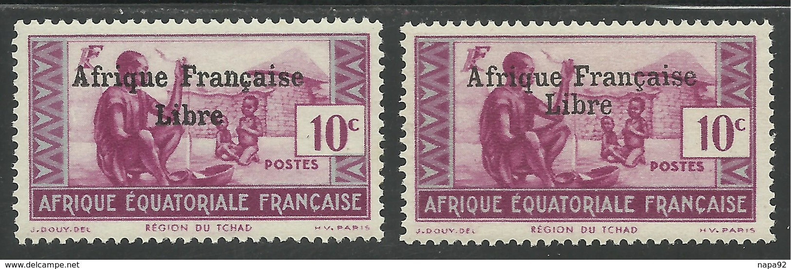 AFRIQUE EQUATORIALE FRANCAISE - AEF - A.E.F. - 1941 - YT 160** - 2ème TIRAGE - Unused Stamps