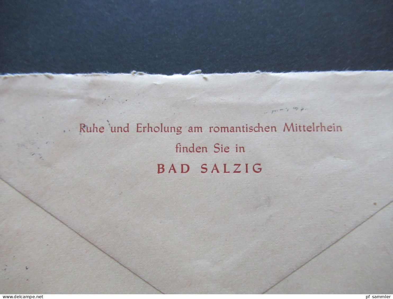 BRD 1953 Posthorn Nr.130 EF Dekorativer Umschlag Springbrunnen Der Bürgermeister Bad Salzig RH. / Ruhe Und Erholung - Lettres & Documents