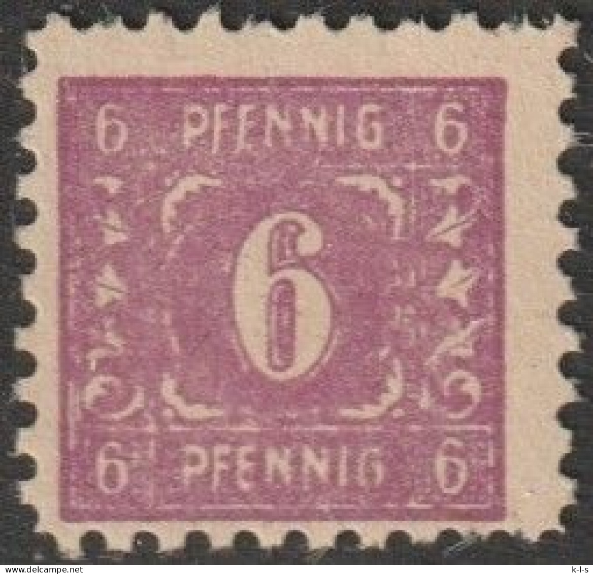 SBZ- Mecklenburg-Vorpommern: 1945, Plattenfehler: Mi. Nr. 10 XVIII, Freimarke: 6 Pfg. Wertziffer.  */MH - Usados