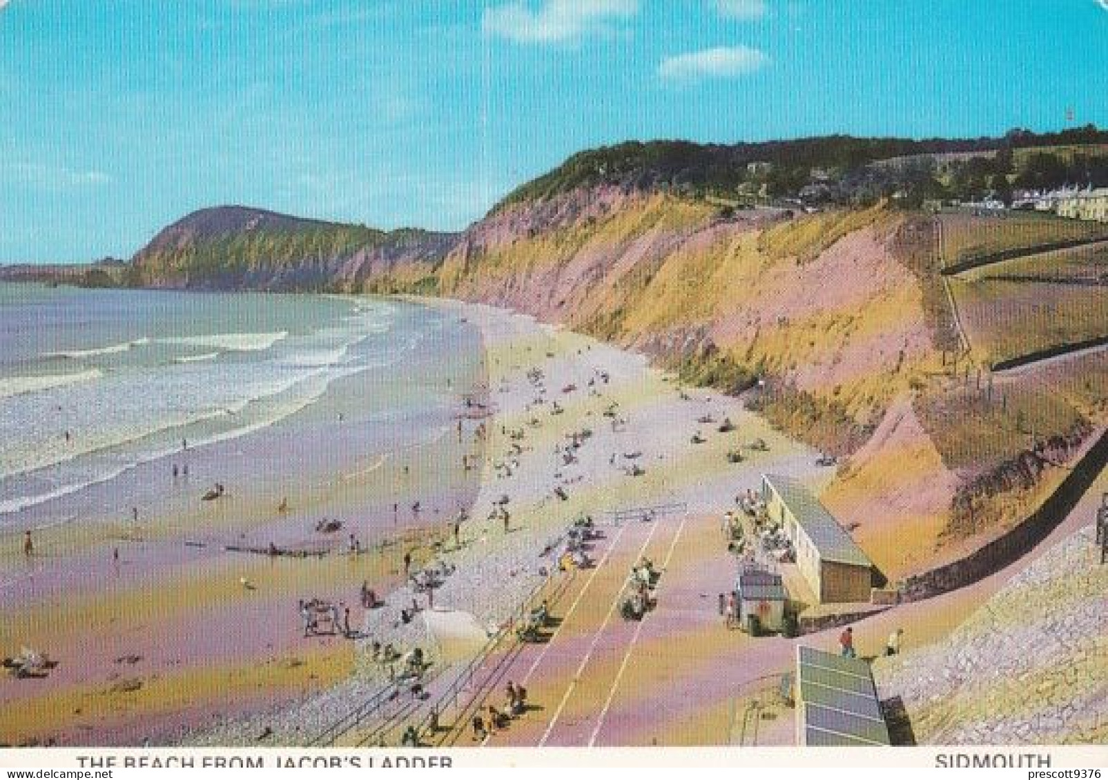 Sidmouth Beach From Jacobs Ladder - Devon - Unused Postcard - Dev2 - Other & Unclassified