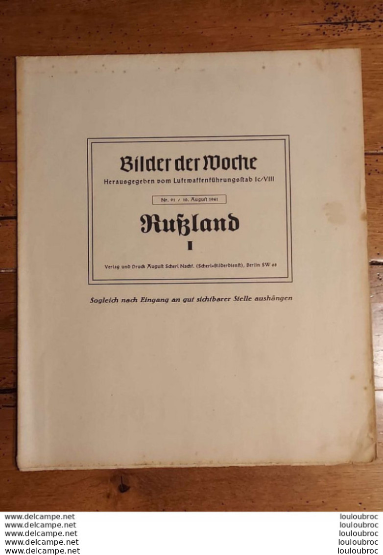 BILDER DER WOCHE 08/1941  N°91 GRAND JOURNAL DEPLIANT IIIem REICH FORMAT DEPLIE  102 X 60 CM - 1939-45