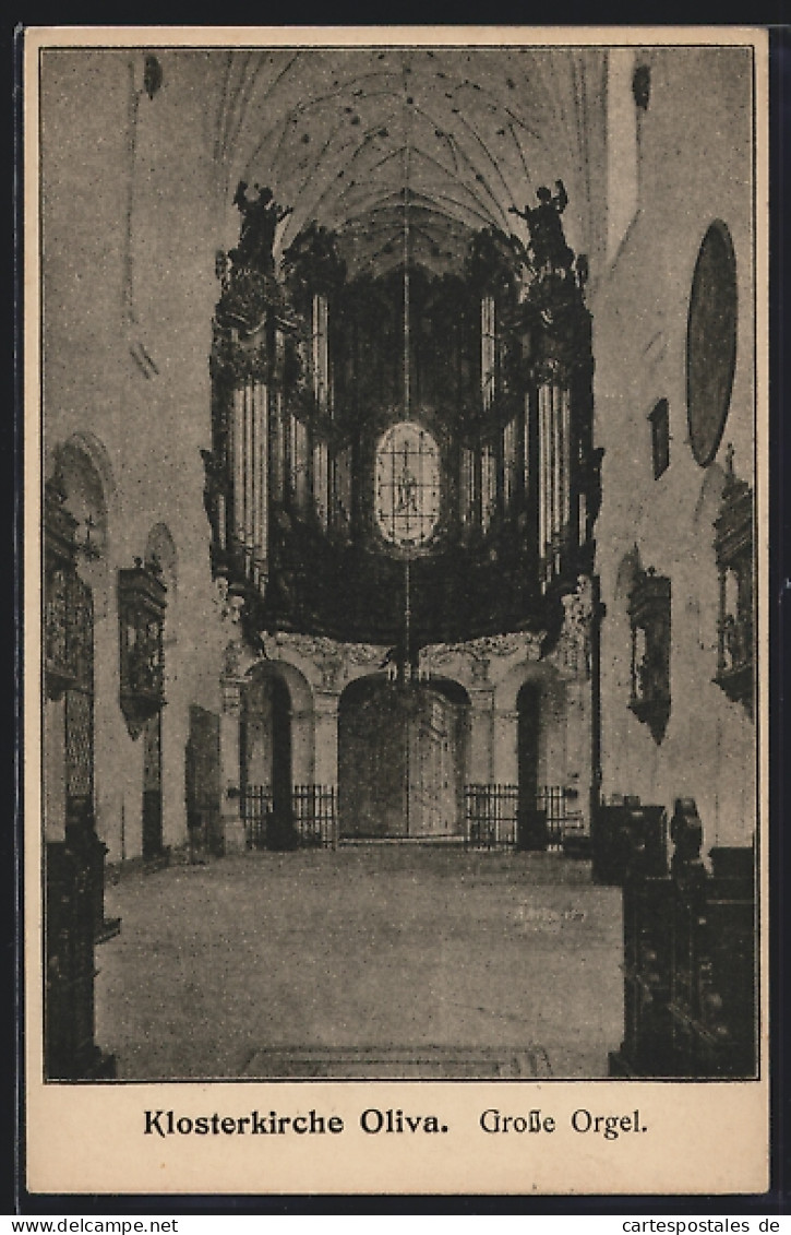 AK Oliva, Grosse Orgel In Der Klosterkirche  - Westpreussen