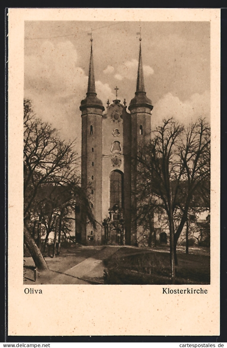 AK Oliva, Blick Zur Klosterkirche  - Westpreussen