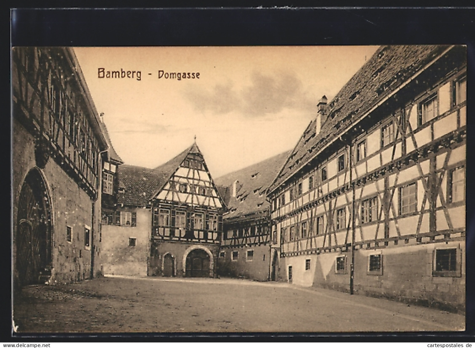 AK Bamberg, Blick In Die Domgasse  - Bamberg