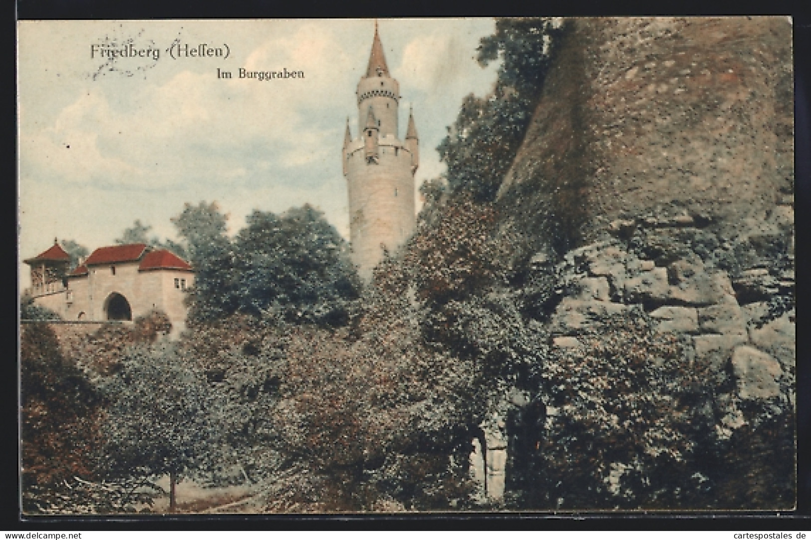 AK Friedberg /Hessen, Blick Vom Burggraben  - Friedberg