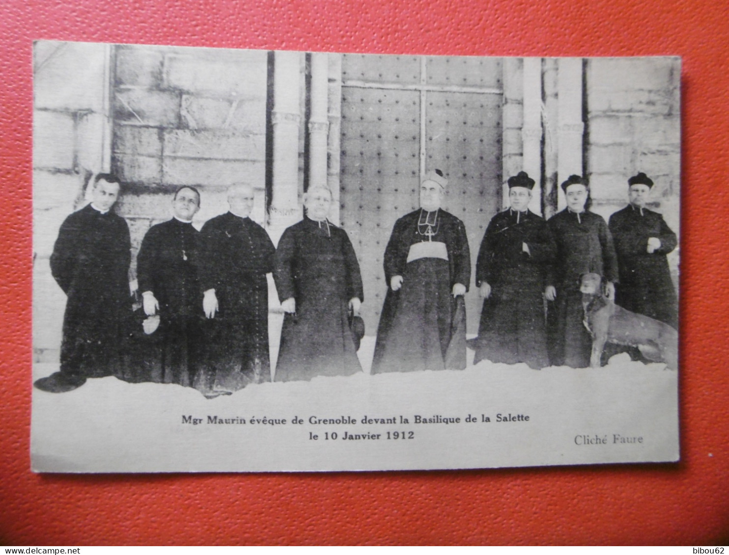 LA SALETTE - FALLAVAUX  ( 38 ) Mr MAURIN évoque De GRENOBLE Devant La Basilique - Le 10 JANVIER 1912 - Vizille