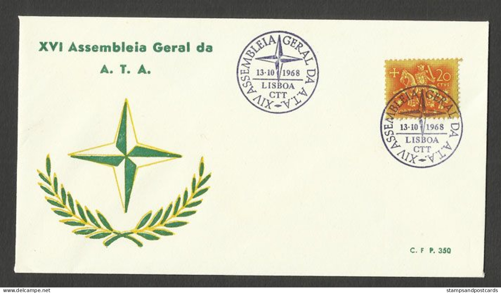 Portugal Assemblée Générale ATA OTAN 1968 Cachet Commémoratif  ATA NATO General Assembly Event Postmark - NATO