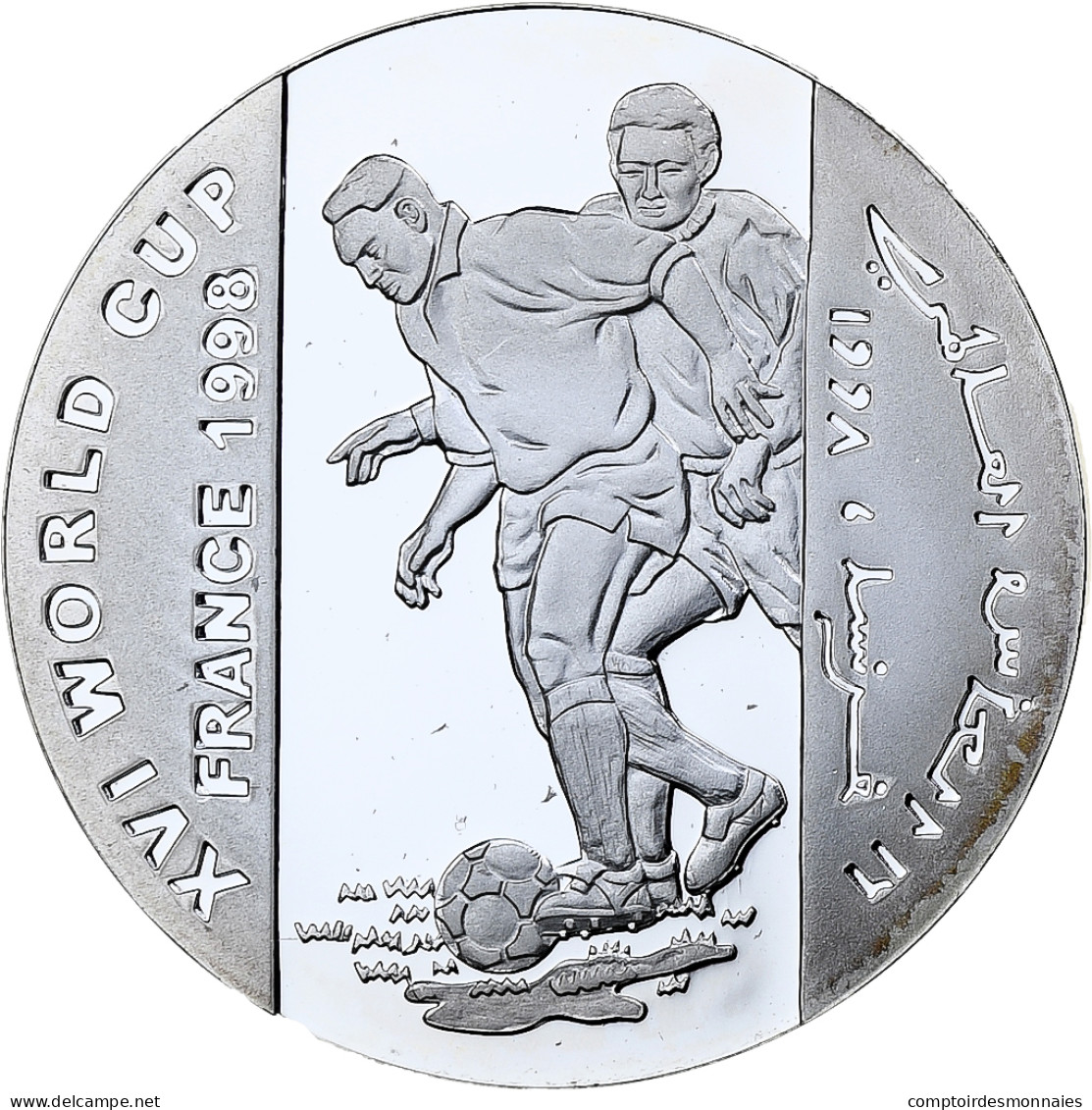 Somalie, 10000 Shillings, World Cup France 1998, 1998, BE, Argent, FDC - Somalië