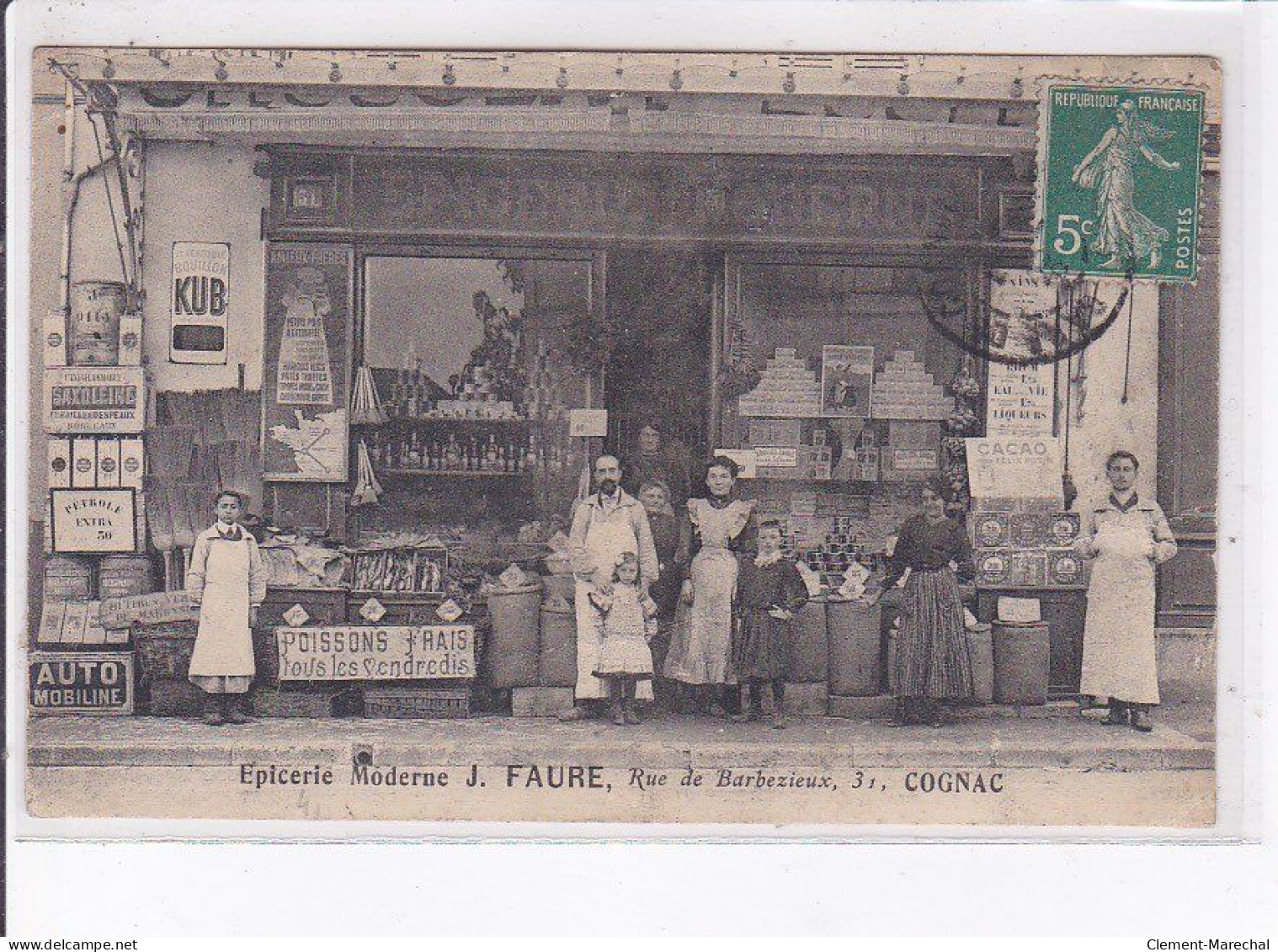 COGNAC: épicerie Moderne J. Faure, Rue De Barbezieux - état - Cognac