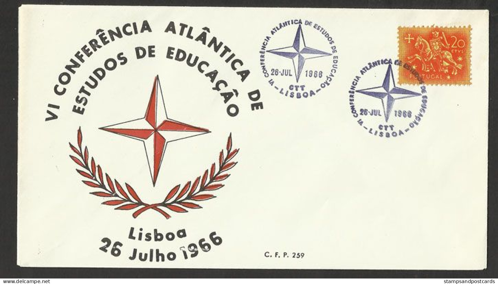 Portugal Cachet Commémoratif  Conférence OTAN 1966 Lisbonne NATO Meeting Event Postmark Lisbon - OTAN