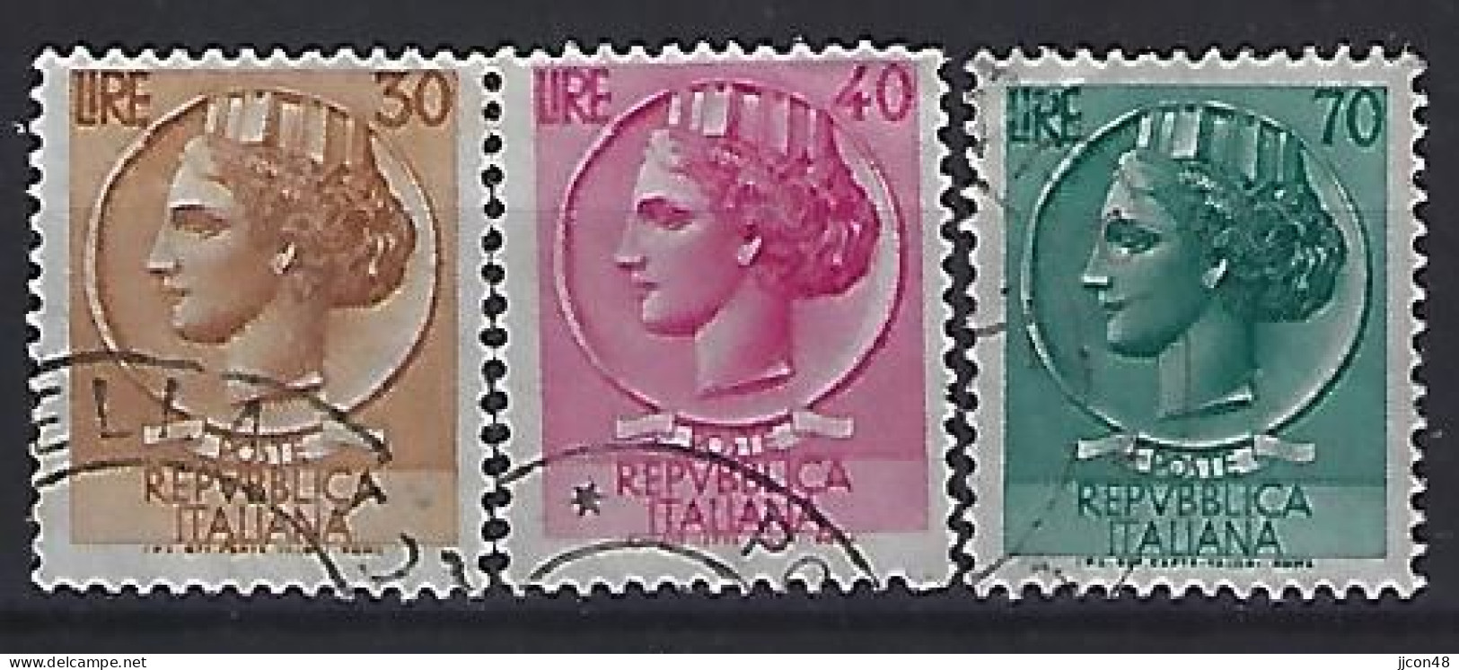 Italy 1960  Italia Turrita (o) Mi.1073-1075 - 1946-60: Oblitérés