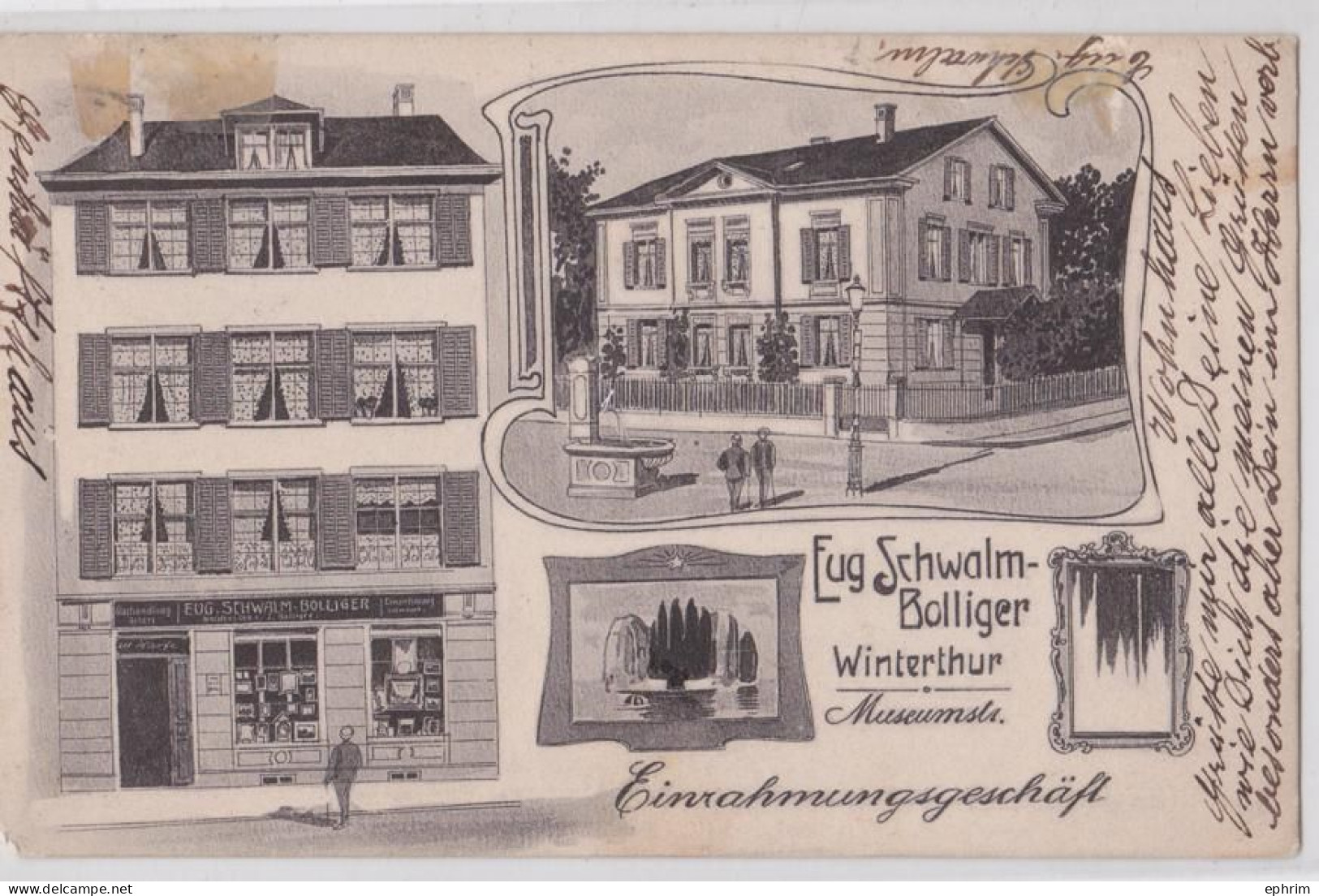 Winterthur Eug. Schwalm-Bolliger Glashandlung Museumstrasse Einrahmungsgeschäft - Winterthur