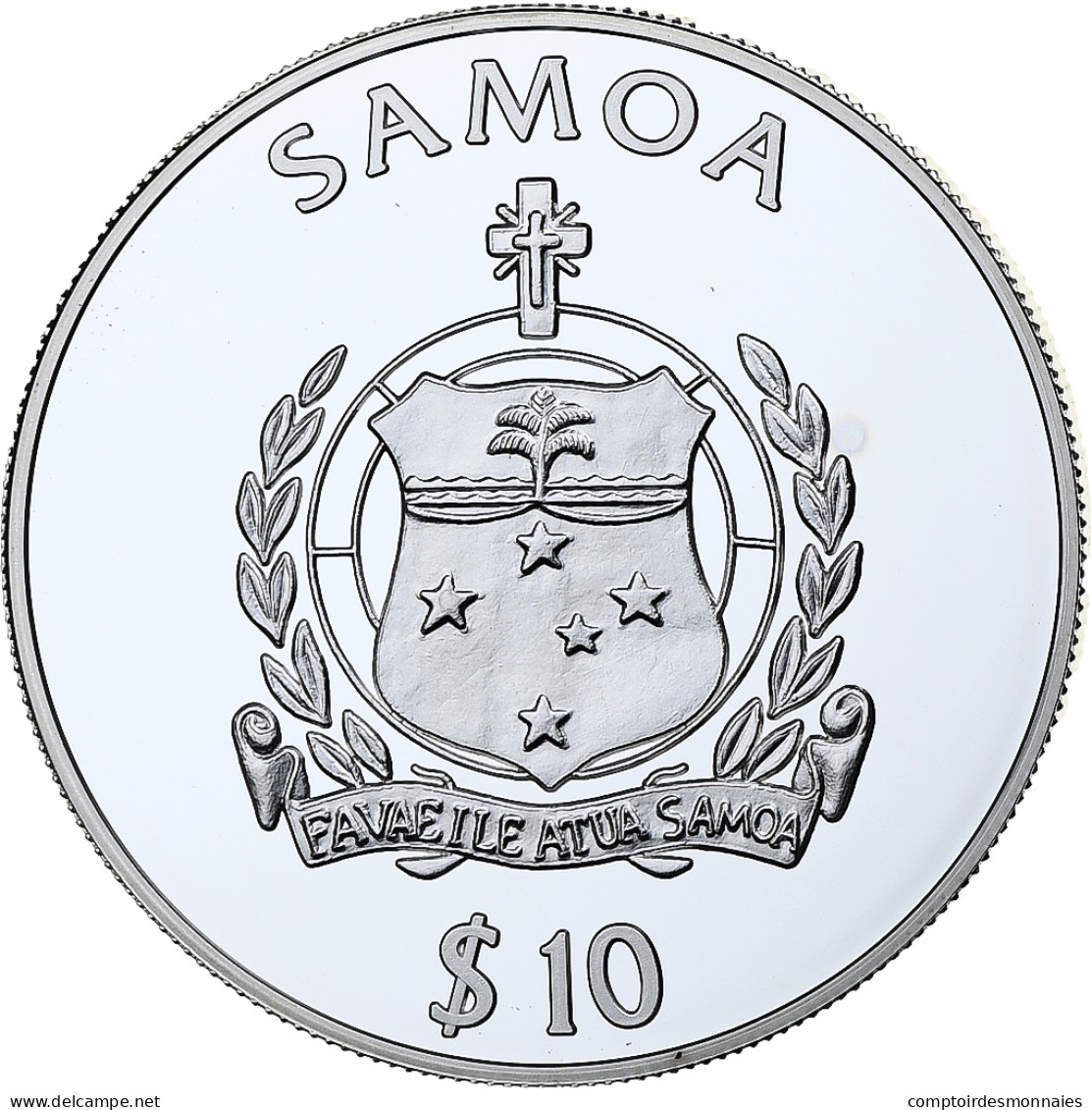 Samoa, 10 Tala, World Cup France 1998, 1998, BE, Argent, FDC - Samoa