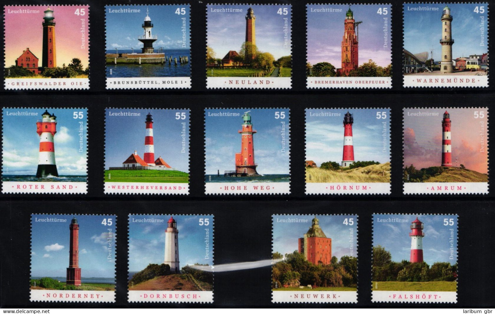 BRD Leuchttürme 3 Postfrisch Zusammenstellung Von 14 Leuchtturm Marken #NO442 - Other & Unclassified
