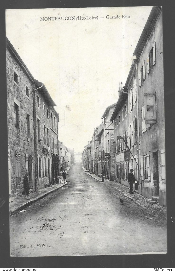 Montfaucon (en Velay) Grande Rue. Carte Inédite (13705) - Montfaucon En Velay