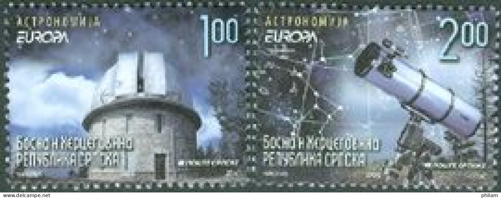 BOSNIE SERBE - 2009 - Europa - L'astronomie - 2 V.  - 2009