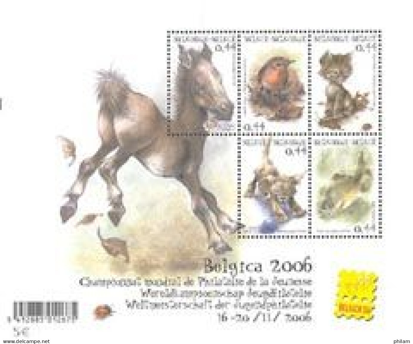 BELGIQUE 2004 - Belgica 2006 - Animaux - 1 BF - 1961-2001