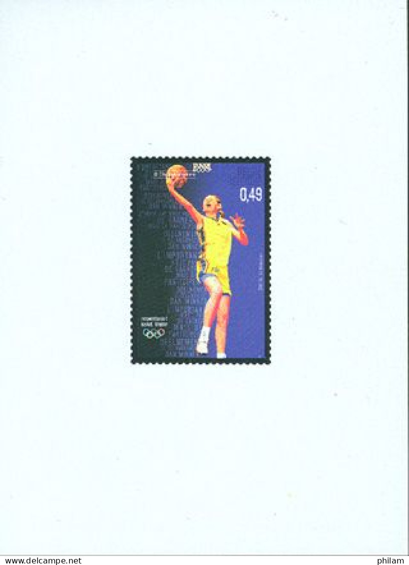 BELGIQUE 2004 - NA 14 FR - J.O. Athènes - Basket - Texte Français - Proyectos No Adoptados [NA]