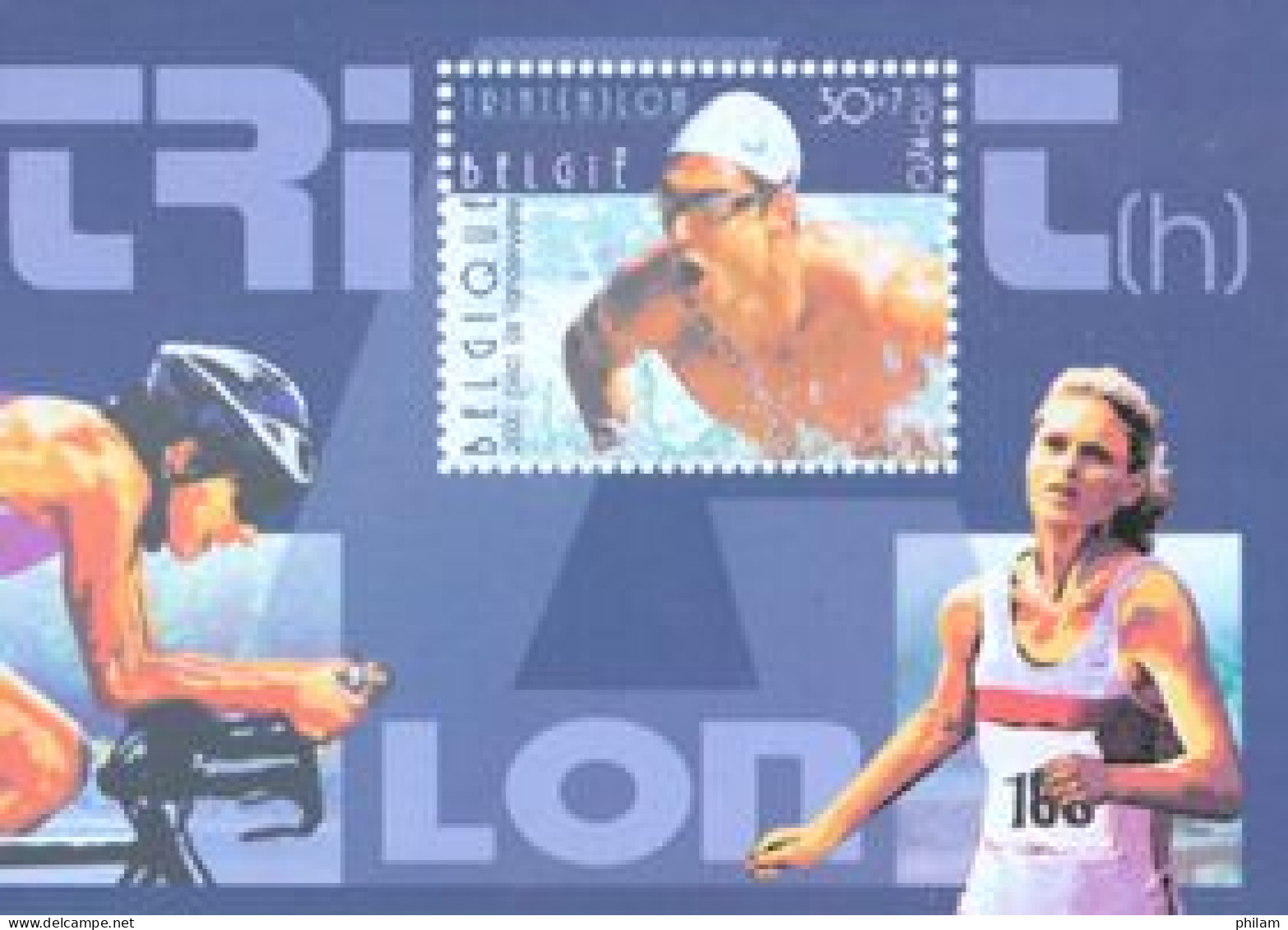 BELGIQUE 2000 - NA 7 NL - J.O.Sydney - Cyclisme-triathlon-natation  - Bozzetti Non Adottati [NA]
