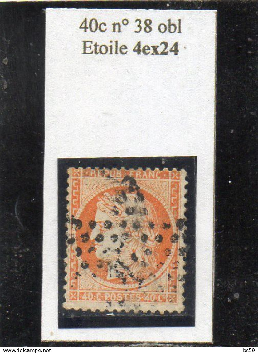 Paris - N° 38 Obl étoile 4ex24 - 1870 Belagerung Von Paris