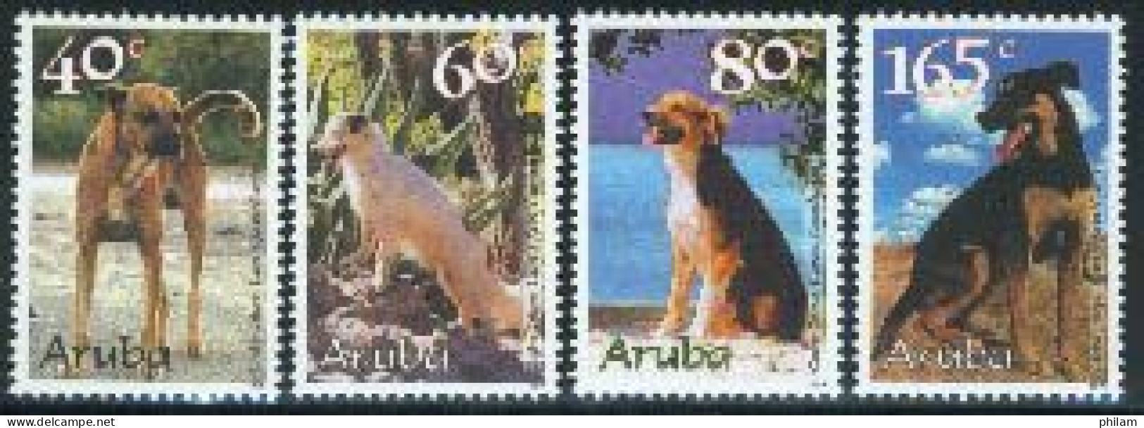 ARUBA - 1999 - Chiens Domestiques - Company Dogs - 236/39 - Curaçao, Antilles Neérlandaises, Aruba