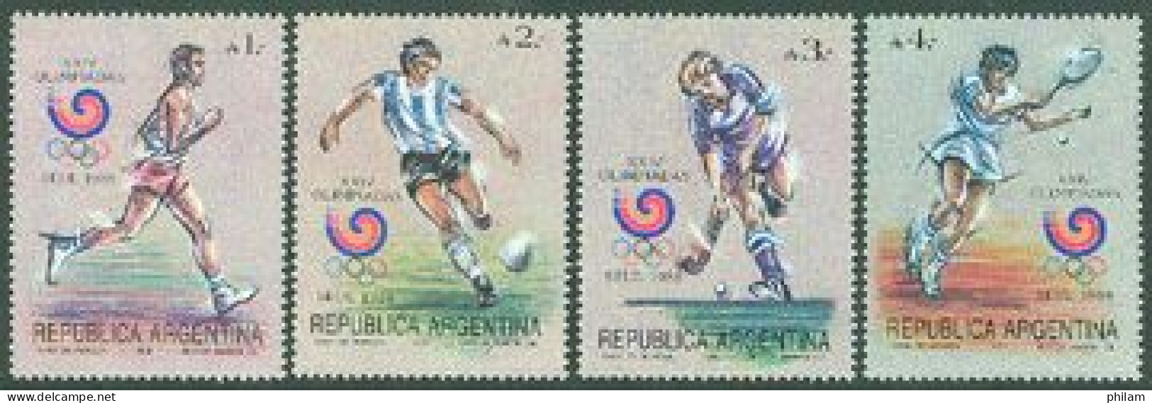 ARGENTINE 1988 - J.O. Seoul - Disciplines - 4 V. - Unused Stamps