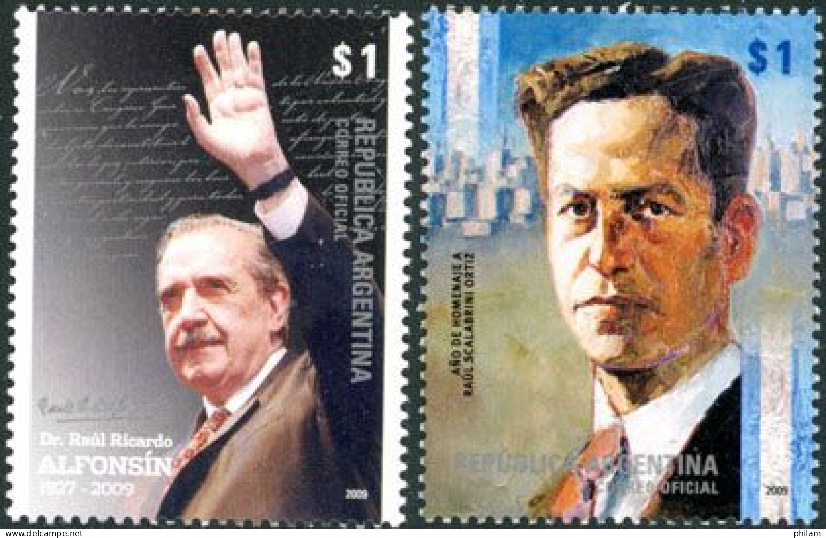ARGENTINE - 2009 - Personnalités Argentines - 2 V. - Unused Stamps