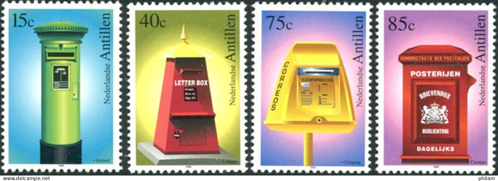 ANTILLES NEERLANDAISES 1998 - Boites à Lettres - I - 4 V. - Curaçao, Antille Olandesi, Aruba
