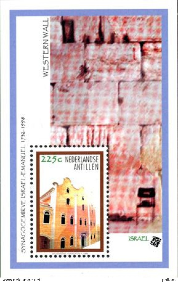 ANTILLES NEERLANDAISES 1998 - Israël 98 - Le Mur De Jerusalem - 1 BF - Curaçao, Nederlandse Antillen, Aruba