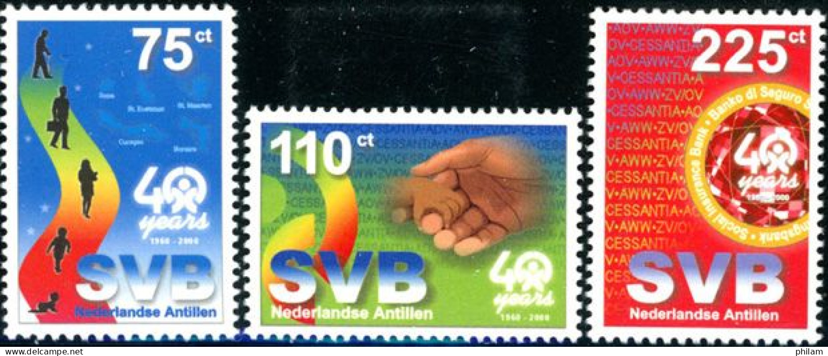 ANTILLES NEERLANDAISES 2000 - SVB Banque Des Antilles - 3 V. - Curaçao, Antille Olandesi, Aruba