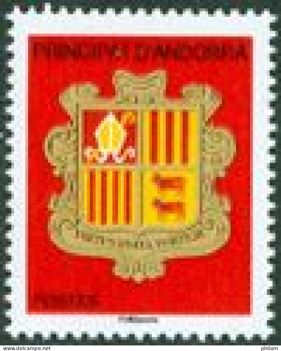 ANDORRE FRANCAIS  - 2010 - Blason TVP -  Fond Rouge - 1 V. - Unused Stamps