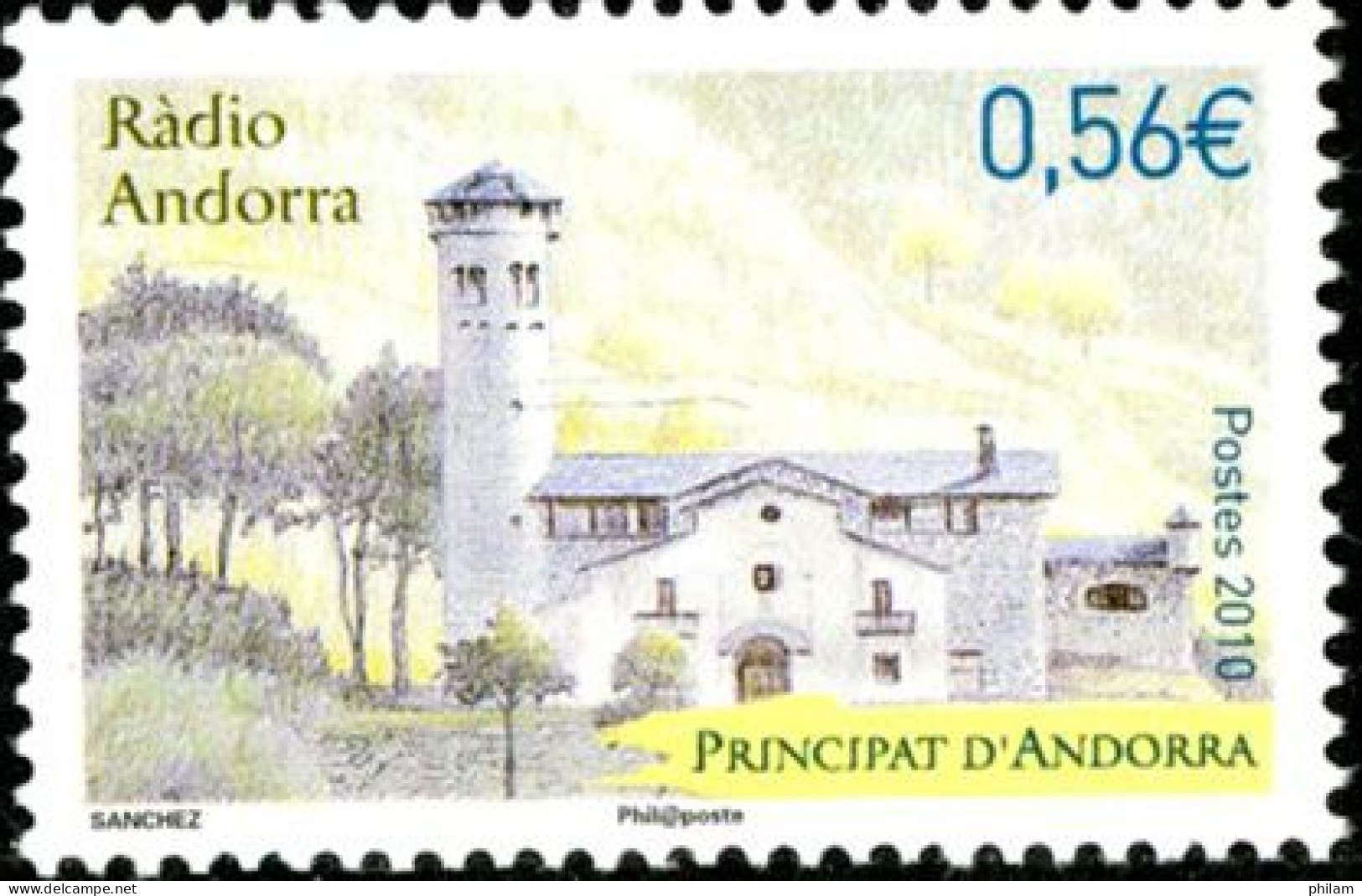 ANDORRE FRANCAIS 2010 - Radio Andorra - 1 V. - Unused Stamps