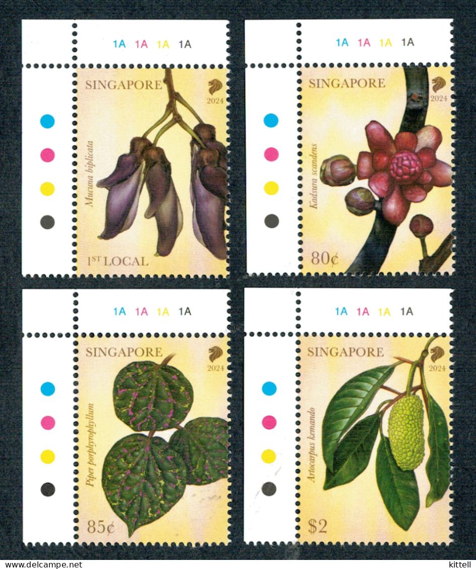 Singapore 2024 Critically Endangered Flora Set Of 4 Stamps Mint - Autres & Non Classés