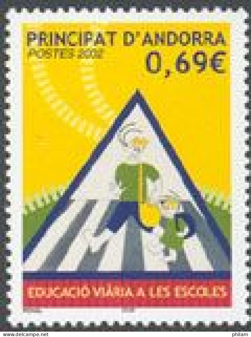 ANDORRE FRANCAIS 2002 - éducation Routière à L'école - 1 V. - Unused Stamps
