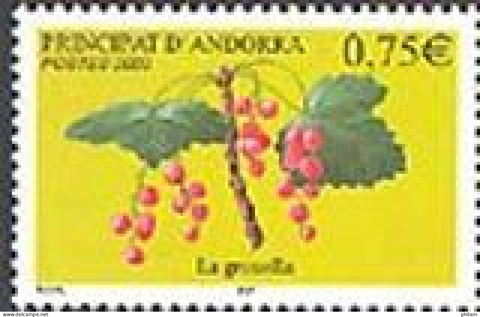 ANDORRE FRANCAIS 2003 - Fruits - La Groseille - 1 V. - Unused Stamps