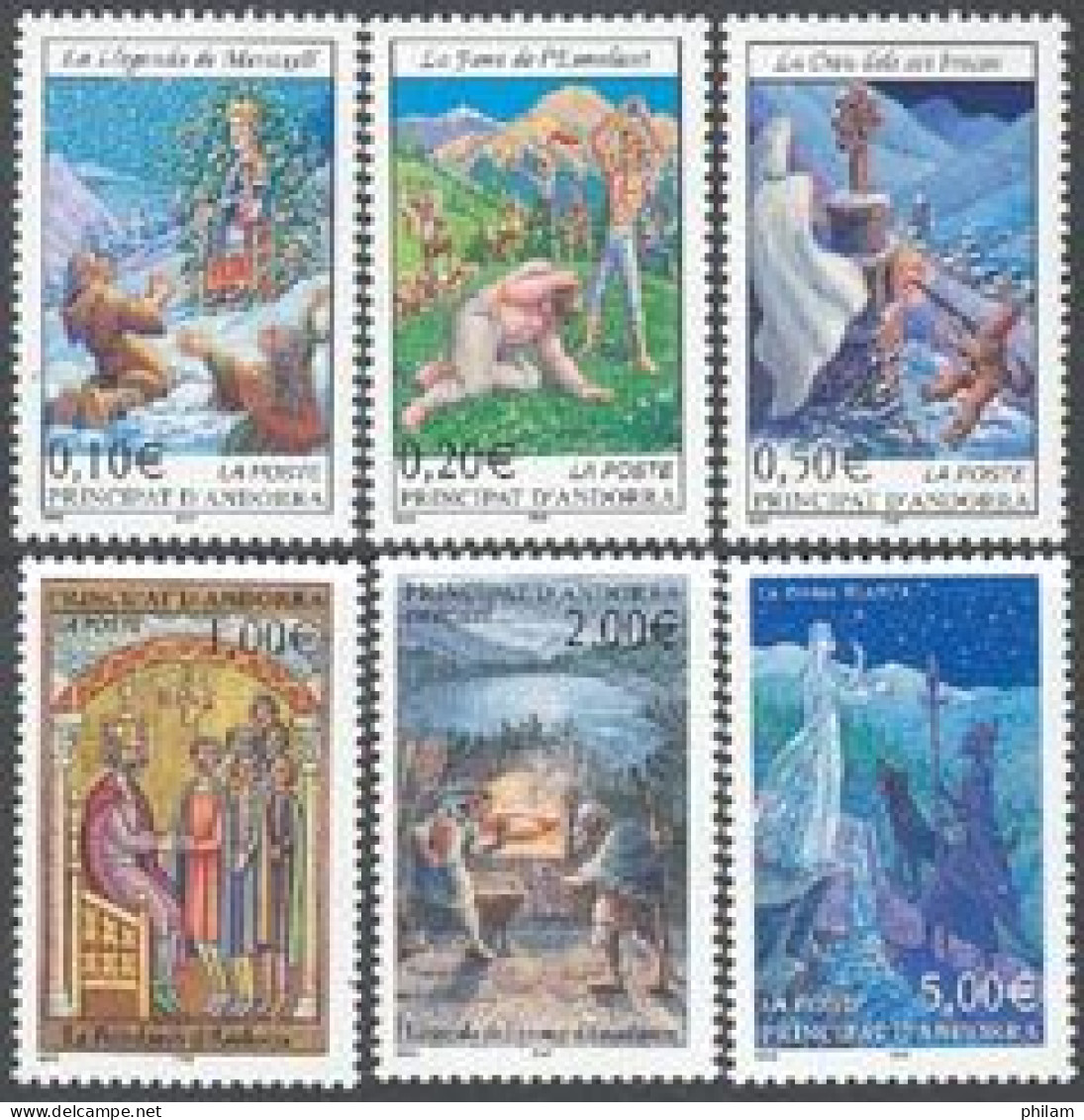 ANDORRE FRANCAIS 2002 - Fables Et Légendes - 6 V. - Unused Stamps