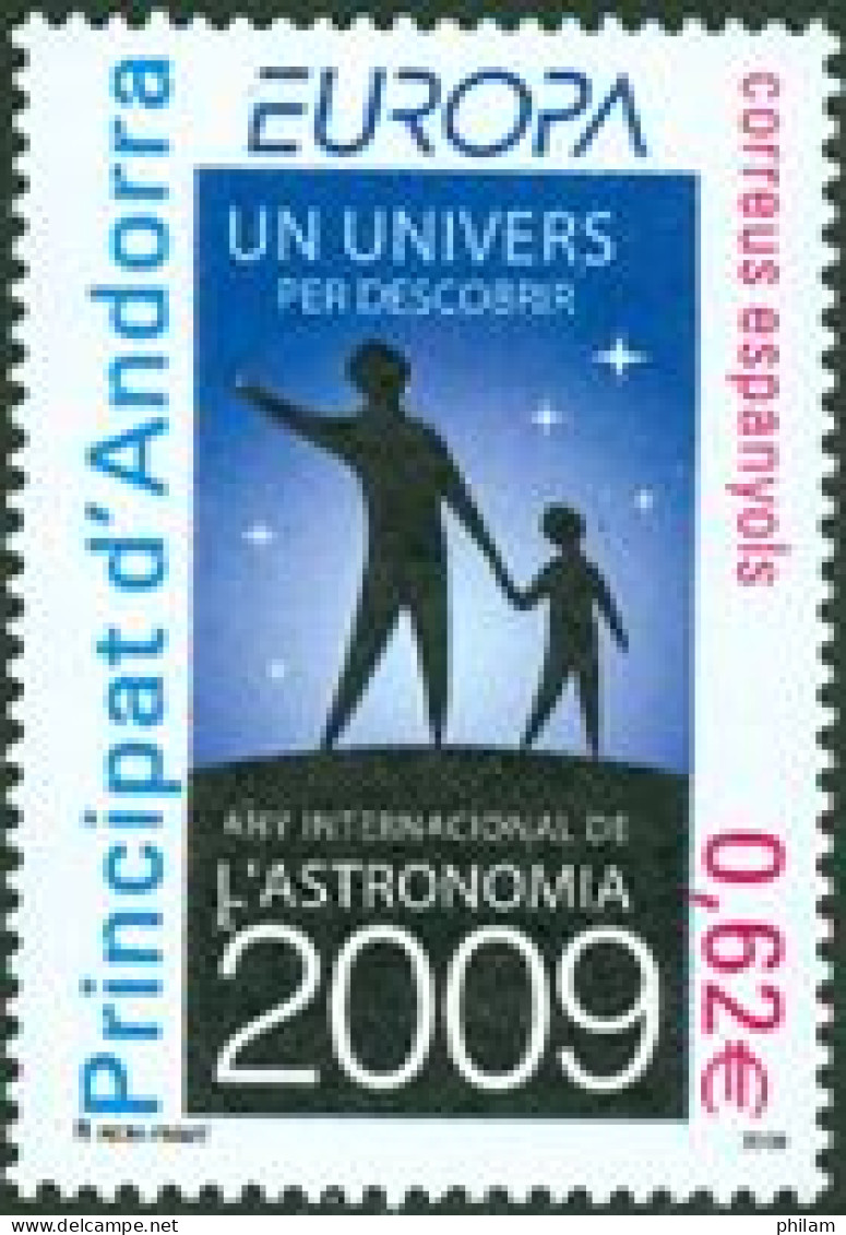 ANDORRA ESPAGNOL 2009 - Europa - L'astronomie - 1 V. - Ongebruikt