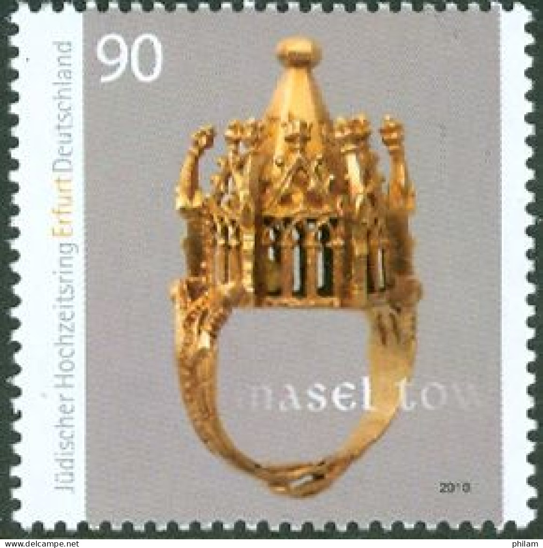 ALLEMAGNE  - 2010 -  Bague De Mariage Juif D'Erfurt - 1 V. - Unused Stamps