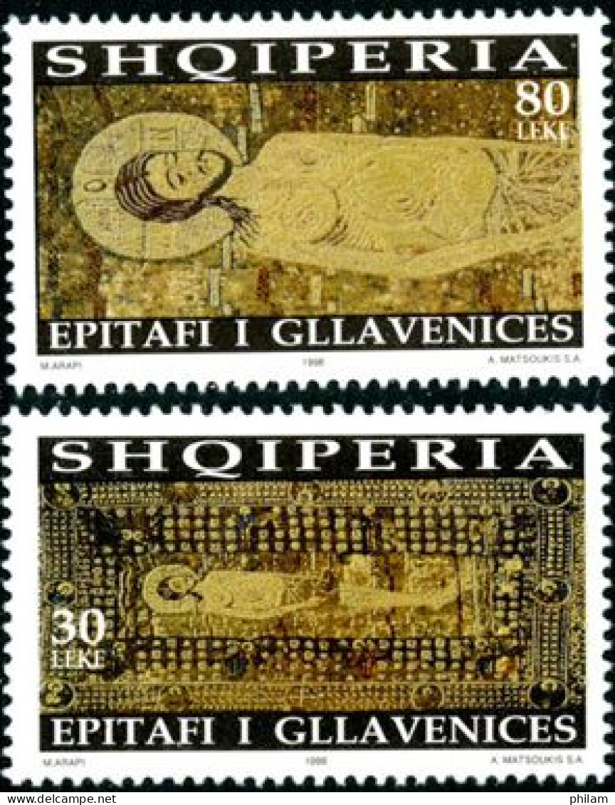 ALBANIE 1998 - Suaire De Gllavenices - 2 T. - Albanie