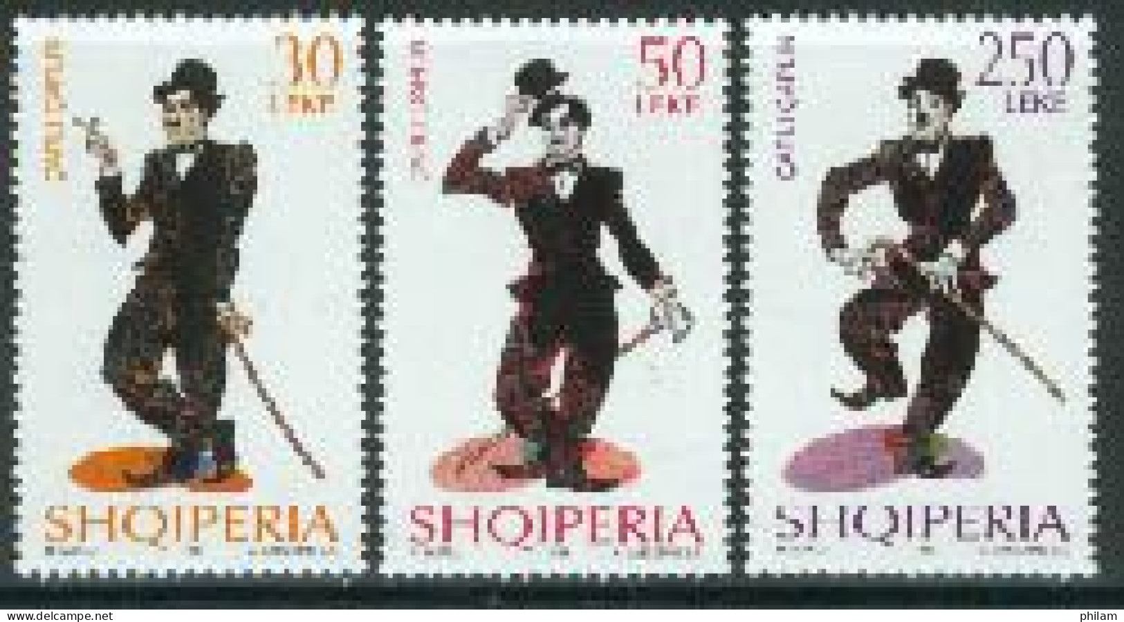 ALBANIE 1999 - Charlie Chaplin - 3 V. - Albanië