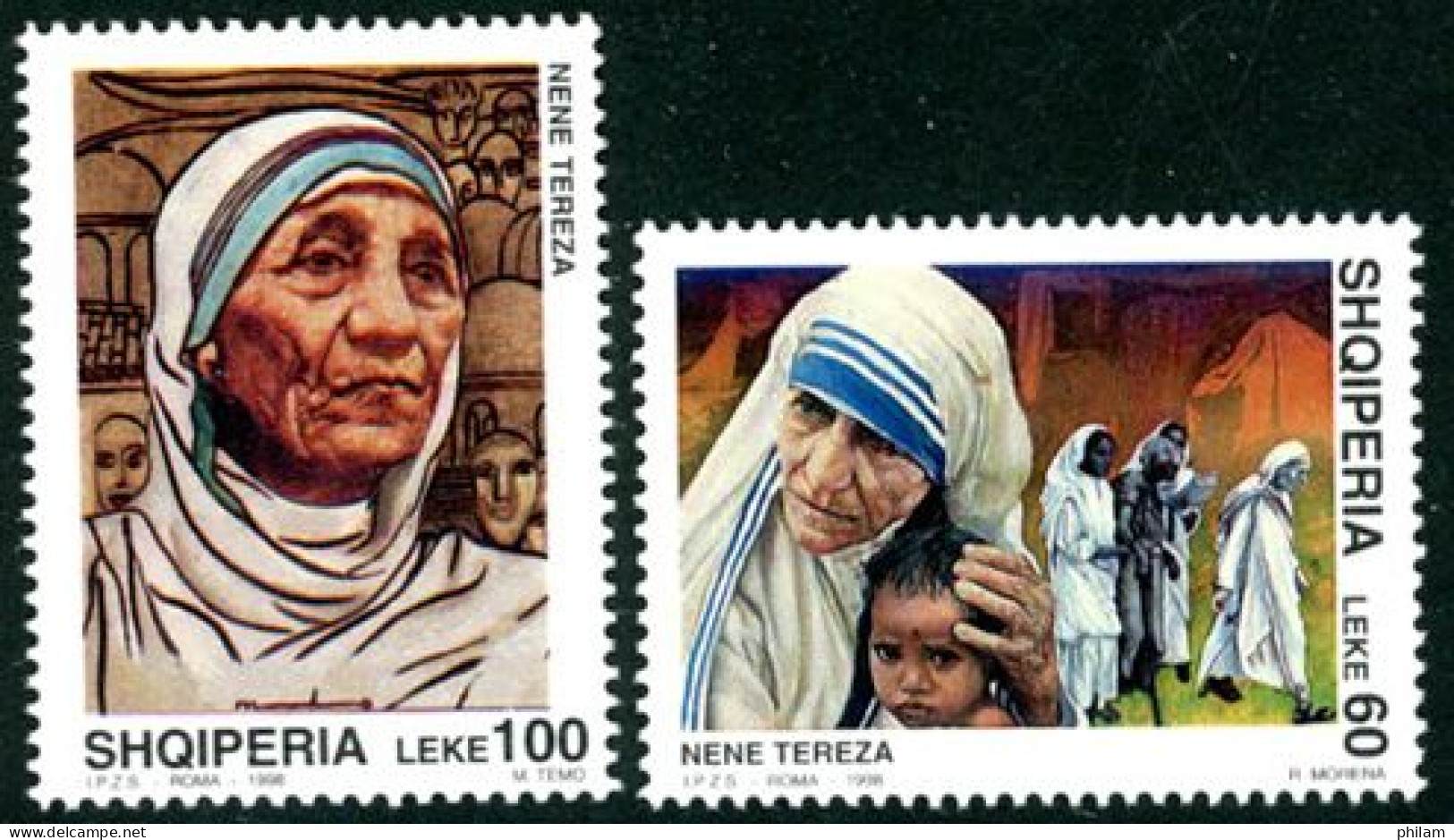 ALBANIE 1998 - Mère Teresa - 2 T. - Albania